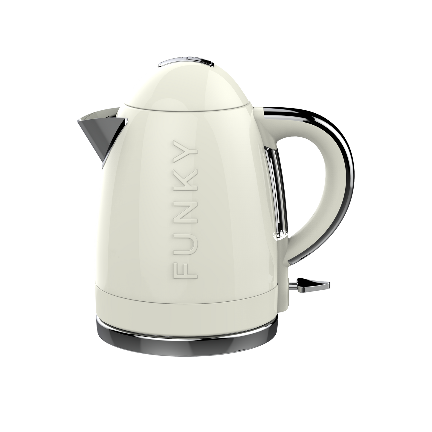 Cream Funky Kettle and 4-Slice Funky Toaster Set