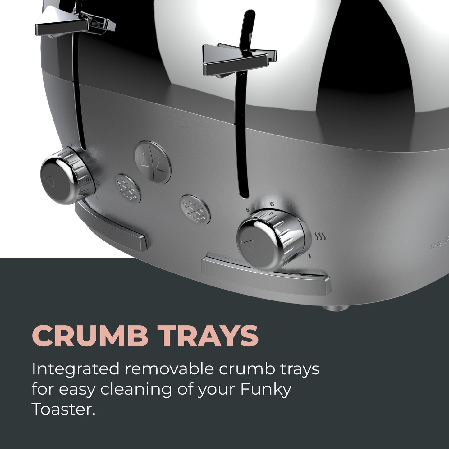 Chrome Funky Kettle and 4-Slice Funky Toaster Set