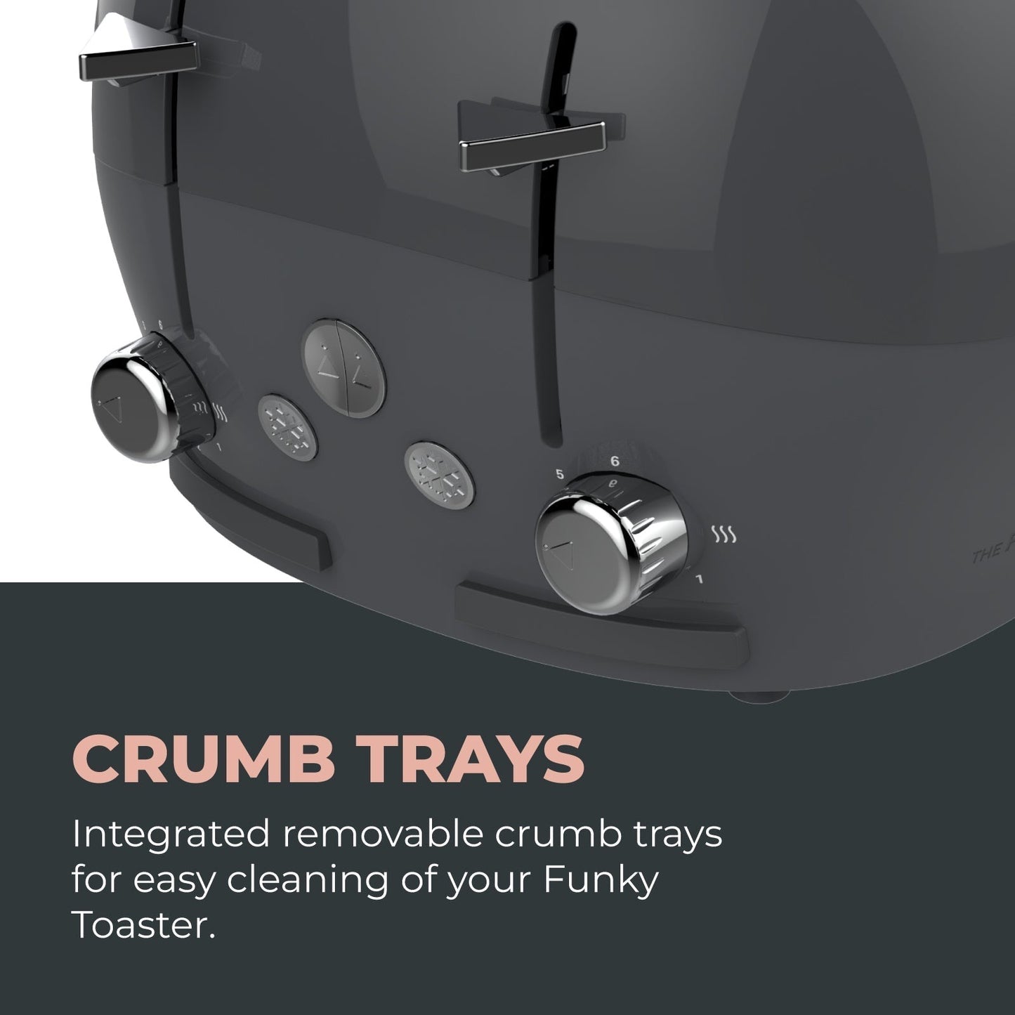 Grey Funky Kettle and 4-Slice Funky Toaster Set