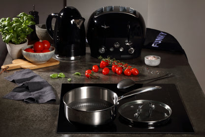 Funky Pro Cookware 18cm Tri-ply Saucepan, Pro-etched