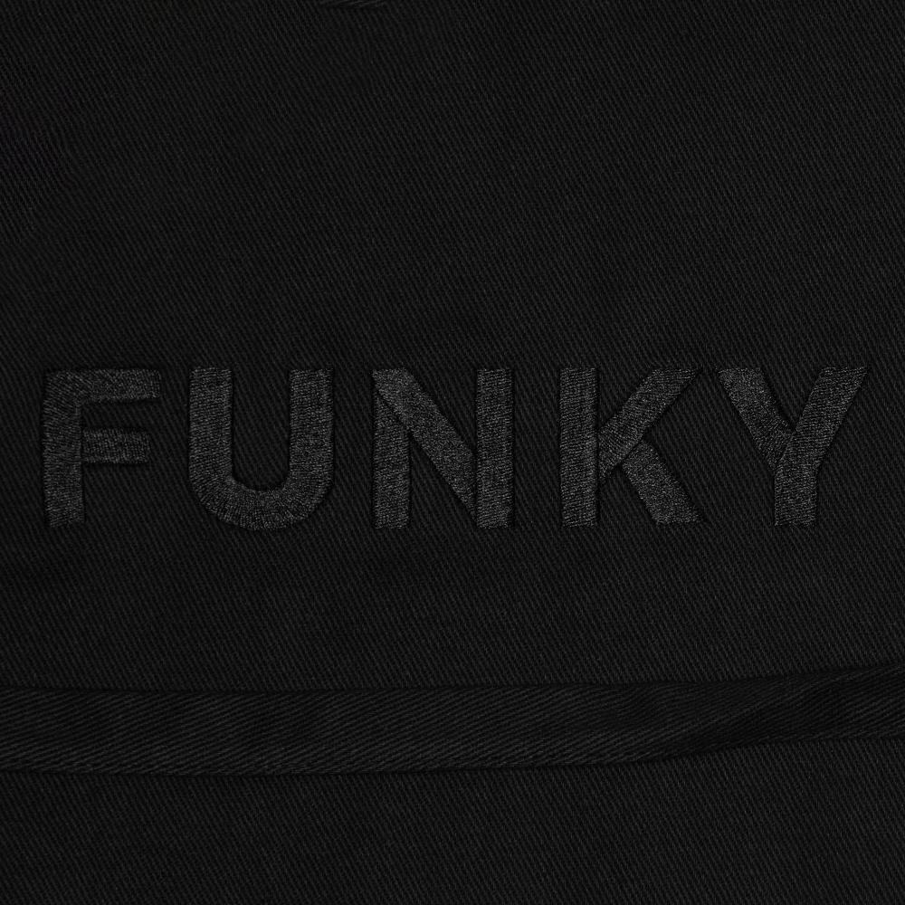 Funky Black Apron - Black lettering