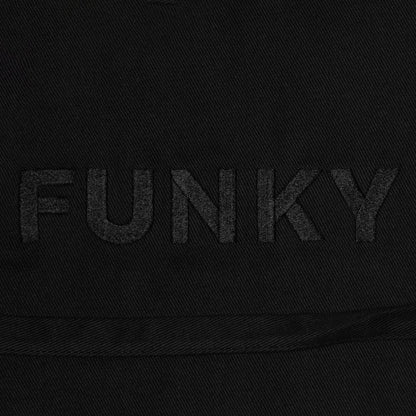 Funky Black Apron - Black lettering