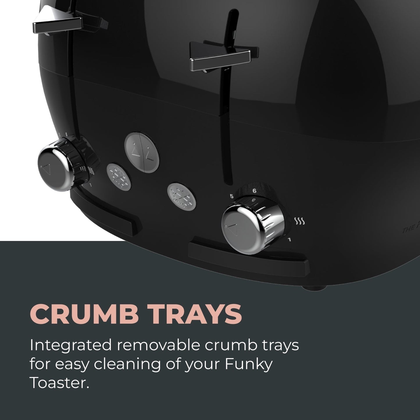 4-Slice Black Funky Toaster